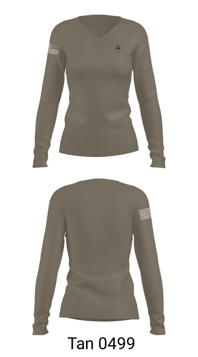 56th SOF CBRN Company 73617343 Women's Long Sleeve V-neck Shirt - 77