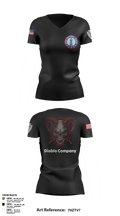 Delta Company 3-144th Infantry 77323460 Women's Short Sleeve V-neck Shirt - 6