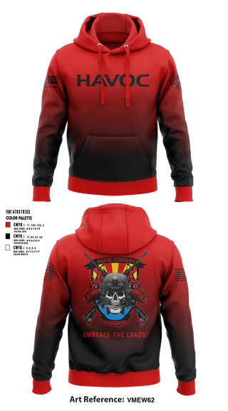 Hoodie, Havoc Company, 111th MI BDE, Army, Teamtime, Team time, sublimation, custom sports apparel, team uniforms, spirit wear, spiritwear, sports uniforms, custom shirts, team store, custom team store, fundraiser sports, apparel fundraiser