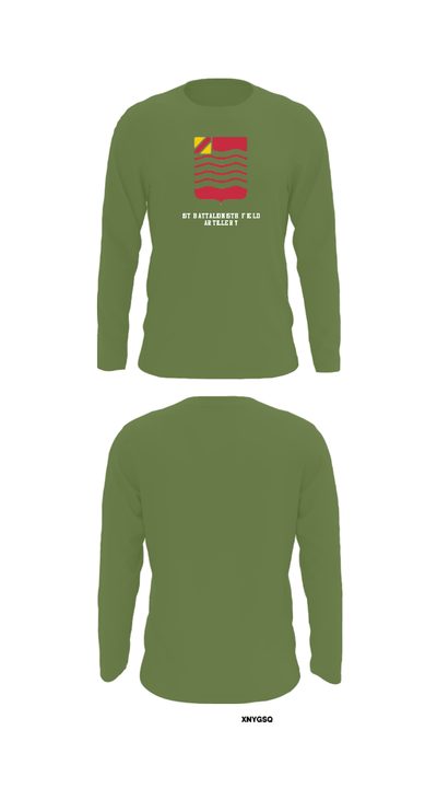 1st Battalion 15th Field Artillery 40296639 Long Sleeve Performance Shirt - 52