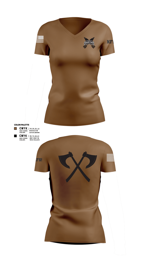 Women's Short Sleeve Vneck Shirt, Mortars, Army, Teamtime, Team time, sublimation, custom sports apparel, team uniforms, spirit wear, spiritwear, sports uniforms, custom shirts, team store, custom team store, fundraiser sports, apparel fundraiser