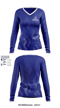 Orland Jr Trojans Cheer 6207473 Women's Long Sleeve V-neck Shirt - 5