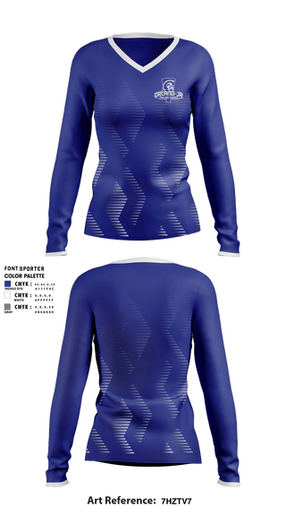 Women's Long Sleeve Vneck Shirt, Orland Jr Trojans Cheer, Cheer, Teamtime, Team time, sublimation, custom sports apparel, team uniforms, spirit wear, spiritwear, sports uniforms, custom shirts, team store, custom team store, fundraiser sports, apparel fundraiser