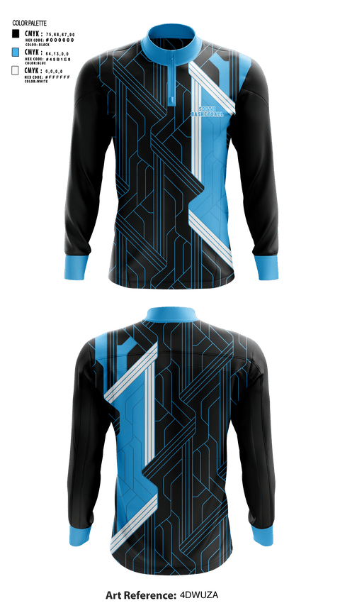 Quarter Zip Jacket, South, Men's Basketball, Teamtime, Team time, sublimation, custom sports apparel, team uniforms, spirit wear, spiritwear, sports uniforms, custom shirts, team store, custom team store, fundraiser sports, apparel fundraiser