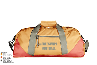 Duffle Bag, #FreeSwipe, Football, Teamtime, Team time, sublimation, custom sports apparel, team uniforms, spirit wear, spiritwear, sports uniforms, custom shirts, team store, custom team store, fundraiser sports, apparel fundraiser