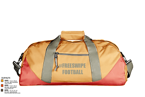 Duffle Bag, #FreeSwipe, Football, Teamtime, Team time, sublimation, custom sports apparel, team uniforms, spirit wear, spiritwear, sports uniforms, custom shirts, team store, custom team store, fundraiser sports, apparel fundraiser