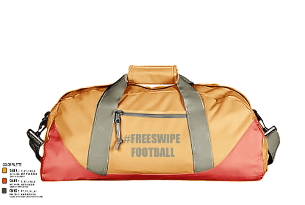 Duffle Bag, #FreeSwipe, Football, Teamtime, Team time, sublimation, custom sports apparel, team uniforms, spirit wear, spiritwear, sports uniforms, custom shirts, team store, custom team store, fundraiser sports, apparel fundraiser