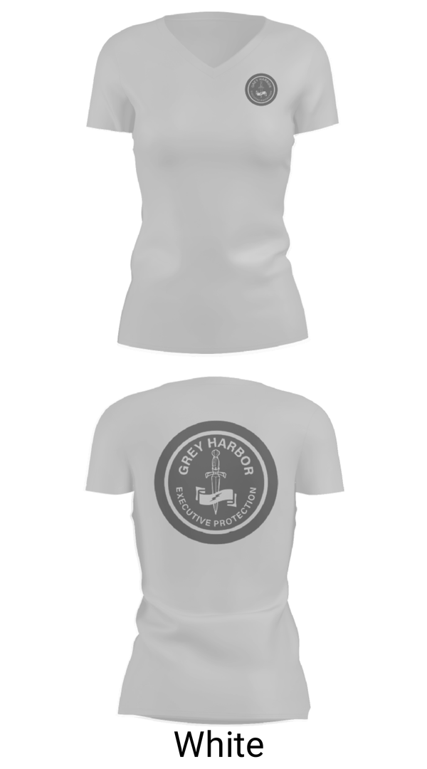Women's Short Sleeve Vneck Shirt, Grey Harbor Executive ProtectionGrey Harbor Executive Protection, , Teamtime, Team time, sublimation, custom sports apparel, team uniforms, spirit wear, spiritwear, sports uniforms, custom shirts, team store, custom team store, fundraiser sports, apparel fundraiser