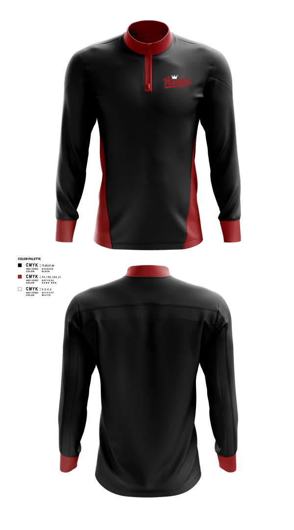 Quarter Zip Jacket, KINGS, Men's Basketball, Teamtime, Team time, sublimation, custom sports apparel, team uniforms, spirit wear, spiritwear, sports uniforms, custom shirts, team store, custom team store, fundraiser sports, apparel fundraiser