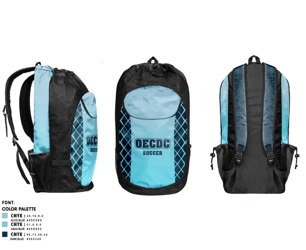 Gear Bag, OECDC, Men's Soccer, Teamtime, Team time, sublimation, custom sports apparel, team uniforms, spirit wear, spiritwear, sports uniforms, custom shirts, team store, custom team store, fundraiser sports, apparel fundraiser