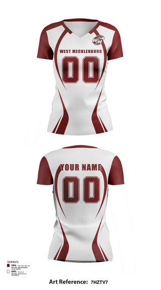 Women's Short Sleeve Vneck Shirt, West Mecklenburg High School Volleyball, Women's Volleyball, Teamtime, Team time, sublimation, custom sports apparel, team uniforms, spirit wear, spiritwear, sports uniforms, custom shirts, team store, custom team store, fundraiser sports, apparel fundraiser