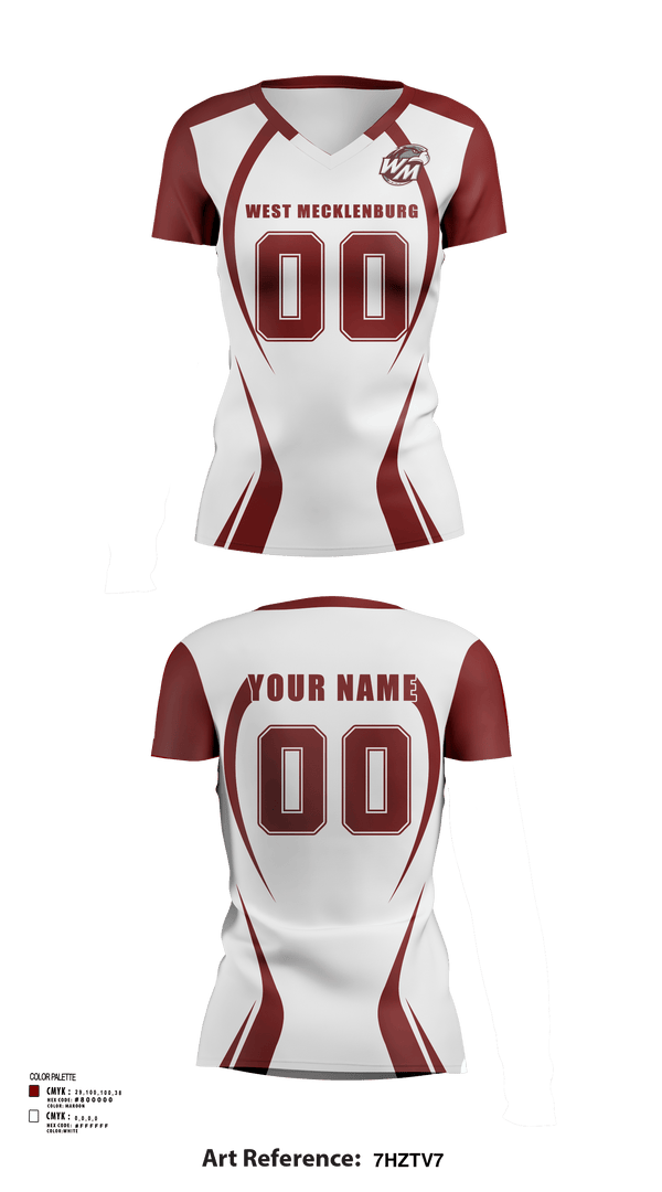 Women's Short Sleeve Vneck Shirt, West Mecklenburg High School Volleyball, Women's Volleyball, Teamtime, Team time, sublimation, custom sports apparel, team uniforms, spirit wear, spiritwear, sports uniforms, custom shirts, team store, custom team store, fundraiser sports, apparel fundraiser