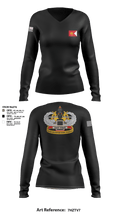 594th transportation 57328384 Women's Long Sleeve V-neck Shirt - 3