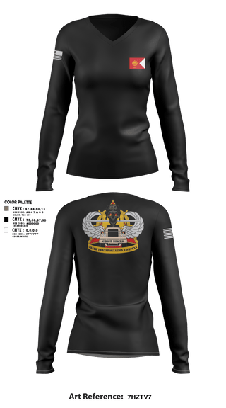 Women's Long Sleeve Vneck Shirt, 594th transportation, Army, Teamtime, Team time, sublimation, custom sports apparel, team uniforms, spirit wear, spiritwear, sports uniforms, custom shirts, team store, custom team store, fundraiser sports, apparel fundraiser