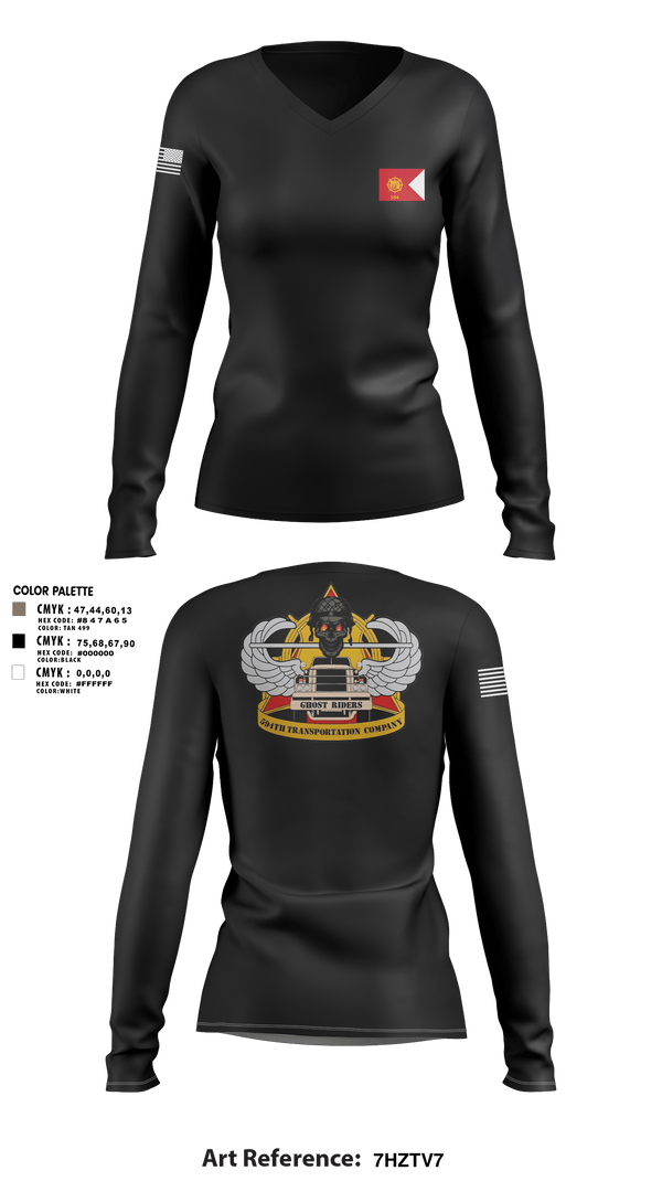 Women's Long Sleeve Vneck Shirt, 594th transportation, Army, Teamtime, Team time, sublimation, custom sports apparel, team uniforms, spirit wear, spiritwear, sports uniforms, custom shirts, team store, custom team store, fundraiser sports, apparel fundraiser