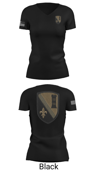 Women's Short Sleeve Vneck Shirt, 844th ECC, National Guard, Teamtime, Team time, sublimation, custom sports apparel, team uniforms, spirit wear, spiritwear, sports uniforms, custom shirts, team store, custom team store, fundraiser sports, apparel fundraiser