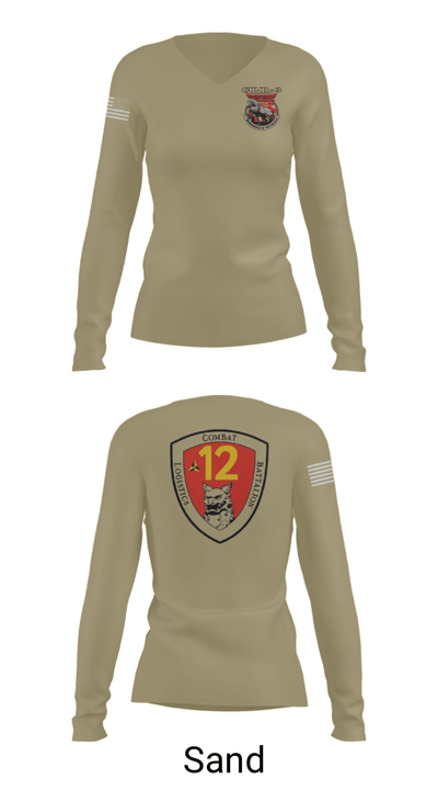 CLB 12 6808252 Women's Long Sleeve V-neck Shirt - 97