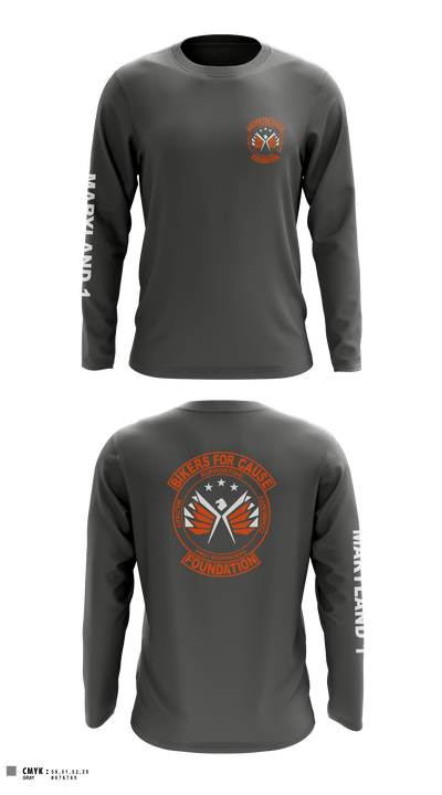 Bikers For Cause Foundation 91283593 Long Sleeve Performance Shirt - 8