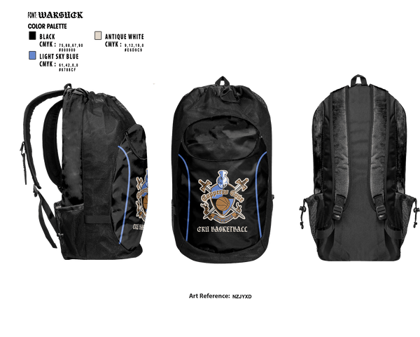 Gear Bag, Crusaders, Men's Basketball, Teamtime, Team time, sublimation, custom sports apparel, team uniforms, spirit wear, spiritwear, sports uniforms, custom shirts, team store, custom team store, fundraiser sports, apparel fundraiser