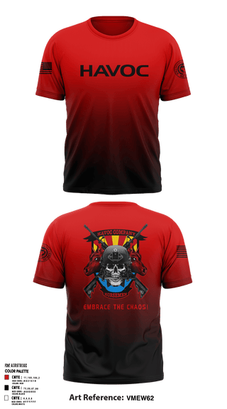 Short Sleeve Performance Shirt, Havoc Company, 111th MI BDE, Army, Teamtime, Team time, sublimation, custom sports apparel, team uniforms, spirit wear, spiritwear, sports uniforms, custom shirts, team store, custom team store, fundraiser sports, apparel fundraiser