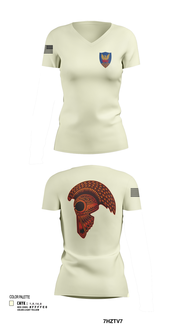 Women's Short Sleeve Vneck Shirt, HHC, 311th (T)SC, , Teamtime, Team time, sublimation, custom sports apparel, team uniforms, spirit wear, spiritwear, sports uniforms, custom shirts, team store, custom team store, fundraiser sports, apparel fundraiser