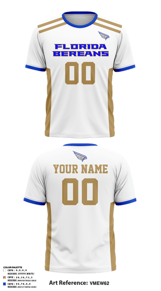 Short Sleeve Performance Shirt, FLORIDA BEREANS, Football, Teamtime, Team time, sublimation, custom sports apparel, team uniforms, spirit wear, spiritwear, sports uniforms, custom shirts, team store, custom team store, fundraiser sports, apparel fundraiser