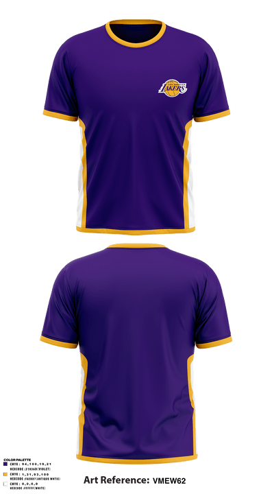 Los angles lakers 4080313 Short Sleeve Performance Shirt - 1