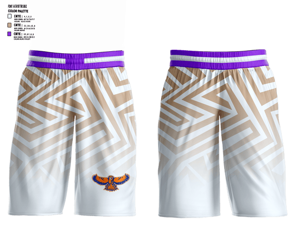 Mens Basketball Shorts, Hawks, Men's Basketball, Teamtime, Team time, sublimation, custom sports apparel, team uniforms, spirit wear, spiritwear, sports uniforms, custom shirts, team store, custom team store, fundraiser sports, apparel fundraiser