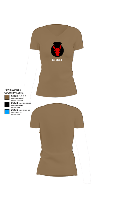 Chosen 93553712 Women's Short Sleeve V-neck Shirt - 4