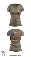 962D QUARTERMASTER COMPANY (MORTUARY AFFAIRS) 48662806 Women's Short Sleeve V-neck Shirt - 4