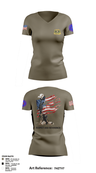 Women's Short Sleeve Vneck Shirt, 962D QUARTERMASTER COMPANY (MORTUARY AFFAIRS), Army, Teamtime, Team time, sublimation, custom sports apparel, team uniforms, spirit wear, spiritwear, sports uniforms, custom shirts, team store, custom team store, fundraiser sports, apparel fundraiser