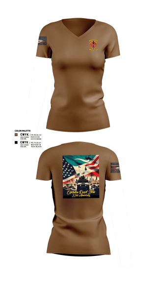 Women's Short Sleeve Vneck Shirt, 3/7 India Co. Wpns Plt, Marines, Teamtime, Team time, sublimation, custom sports apparel, team uniforms, spirit wear, spiritwear, sports uniforms, custom shirts, team store, custom team store, fundraiser sports, apparel fundraiser