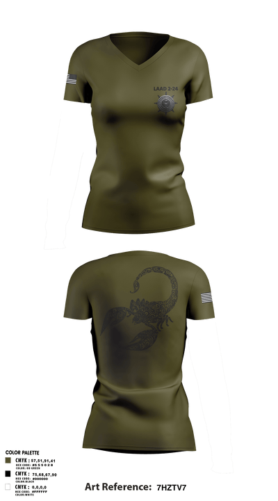 Laad 2-24 61227414 Women's Short Sleeve V-neck Shirt - 1