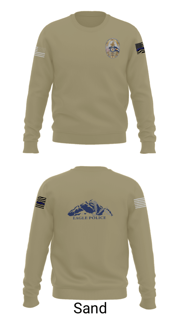 Crew Neck Sweatshirt, Eagle Police Department, Police, Teamtime, Team time, sublimation, custom sports apparel, team uniforms, spirit wear, spiritwear, sports uniforms, custom shirts, team store, custom team store, fundraiser sports, apparel fundraiser