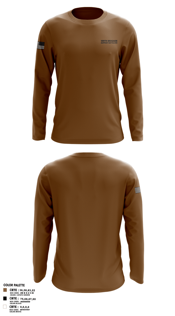Long Sleeve Performance Shirt, 199th Brigade Support Battalion, National Guard, Teamtime, Team time, sublimation, custom sports apparel, team uniforms, spirit wear, spiritwear, sports uniforms, custom shirts, team store, custom team store, fundraiser sports, apparel fundraiser