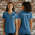 Wheatland youth football and cheer 53677637 Women's Short Sleeve V-neck Shirt - 5