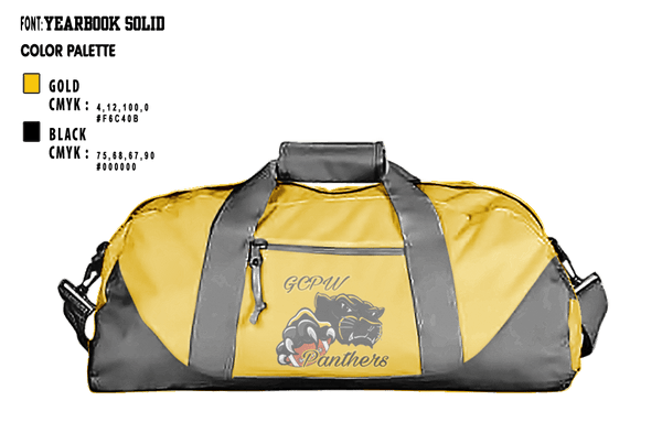 Duffle Bag, Greene County Pop Warner, Cheer, Teamtime, Team time, sublimation, custom sports apparel, team uniforms, spirit wear, spiritwear, sports uniforms, custom shirts, team store, custom team store, fundraiser sports, apparel fundraiser