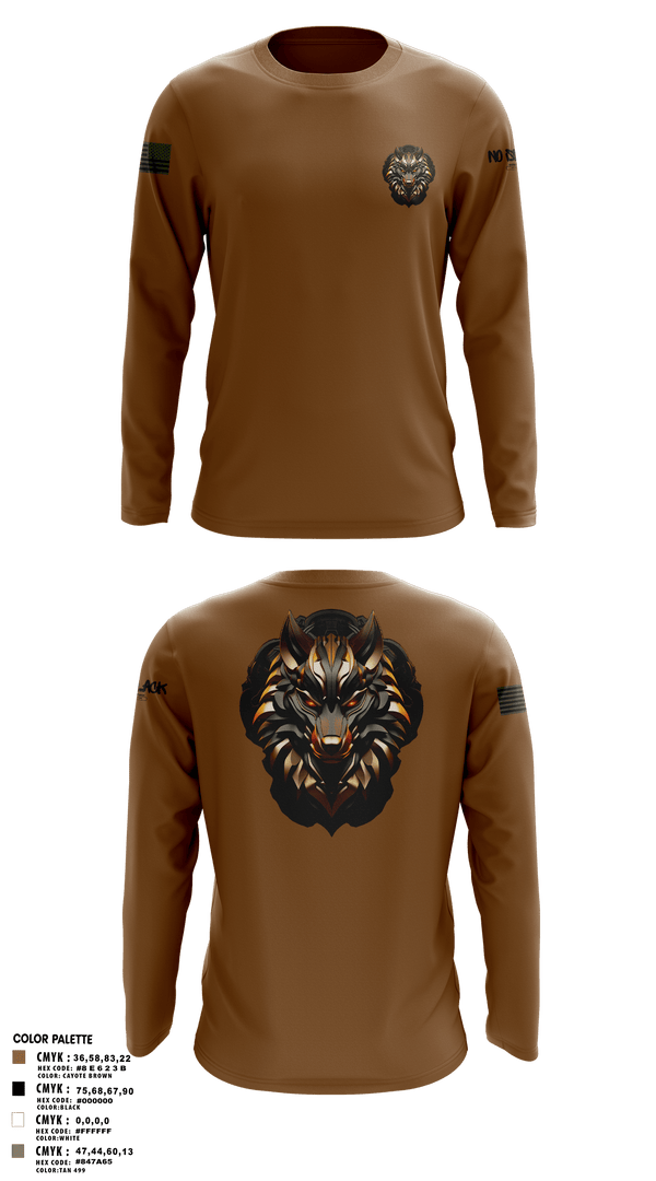 Long Sleeve Performance Shirt, 501st BSBWolfpack, Army, Teamtime, Team time, sublimation, custom sports apparel, team uniforms, spirit wear, spiritwear, sports uniforms, custom shirts, team store, custom team store, fundraiser sports, apparel fundraiser