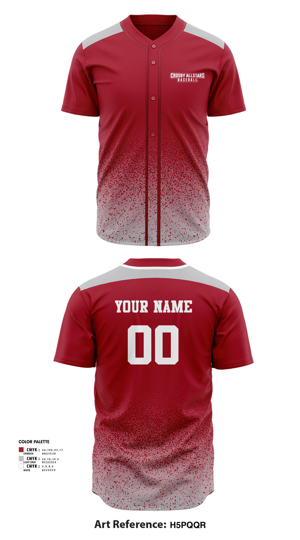 Full Button Baseball Jersey, Crosby Allstars, Baseball, Teamtime, Team time, sublimation, custom sports apparel, team uniforms, spirit wear, spiritwear, sports uniforms, custom shirts, team store, custom team store, fundraiser sports, apparel fundraiser