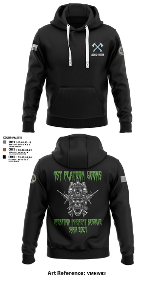 Hoodie, A-CO 2-113th Infantry, Army, Teamtime, Team time, sublimation, custom sports apparel, team uniforms, spirit wear, spiritwear, sports uniforms, custom shirts, team store, custom team store, fundraiser sports, apparel fundraiser