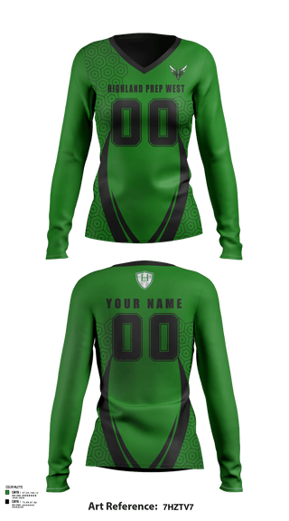 Women's Long Sleeve Vneck Shirt, Highland Prep West Volleyball, Women's Volleyball, Teamtime, Team time, sublimation, custom sports apparel, team uniforms, spirit wear, spiritwear, sports uniforms, custom shirts, team store, custom team store, fundraiser sports, apparel fundraiser