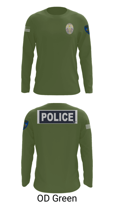 Miami Police Department 88232990 Long Sleeve Performance Shirt - 44