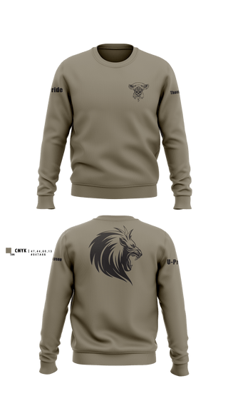 Crew Neck Sweatshirt, U Pride, Army, Teamtime, Team time, sublimation, custom sports apparel, team uniforms, spirit wear, spiritwear, sports uniforms, custom shirts, team store, custom team store, fundraiser sports, apparel fundraiser