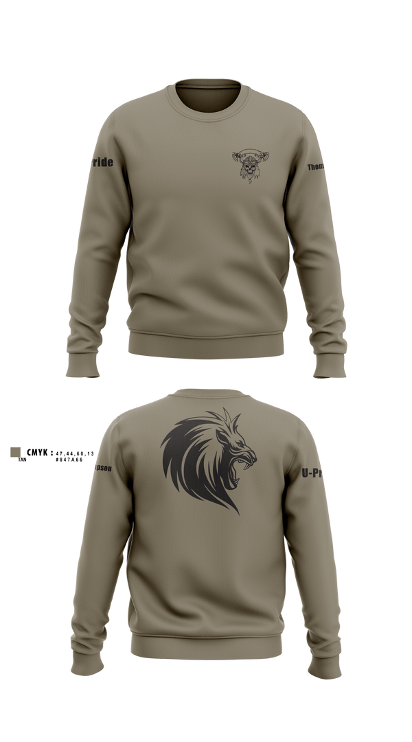 Crew Neck Sweatshirt, U Pride, Army, Teamtime, Team time, sublimation, custom sports apparel, team uniforms, spirit wear, spiritwear, sports uniforms, custom shirts, team store, custom team store, fundraiser sports, apparel fundraiser