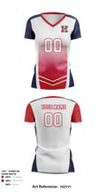 Heritage High School Volleyball 15690594 Women's Short Sleeve V-neck Shirt - 42