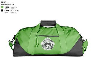Duffle Bag, North Valley Youth Soccer League, Men's Soccer, Teamtime, Team time, sublimation, custom sports apparel, team uniforms, spirit wear, spiritwear, sports uniforms, custom shirts, team store, custom team store, fundraiser sports, apparel fundraiser