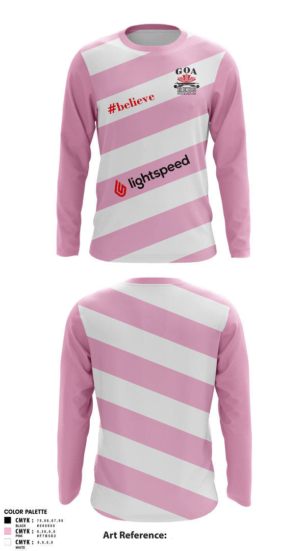 Long Sleeve Performance Shirt, GOA Reds Field Hockey, Field Hockey, Teamtime, Team time, sublimation, custom sports apparel, team uniforms, spirit wear, spiritwear, sports uniforms, custom shirts, team store, custom team store, fundraiser sports, apparel fundraiser