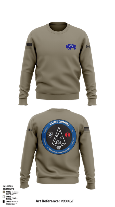 Battle company 1-17IN 67217435 Crew Neck Sweatshirt - 1