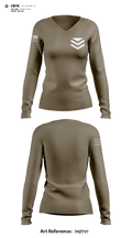 B Div. 68904592 Women's Long Sleeve V-neck Shirt - 1