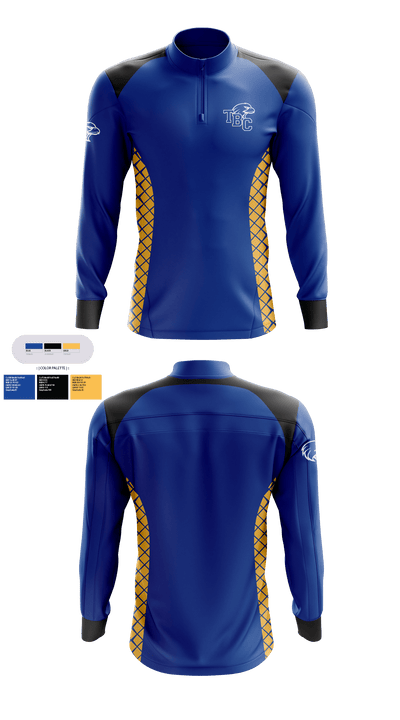 Trinity Baptist College Volleyball 38346393 Quarter Zip Jacket - 1